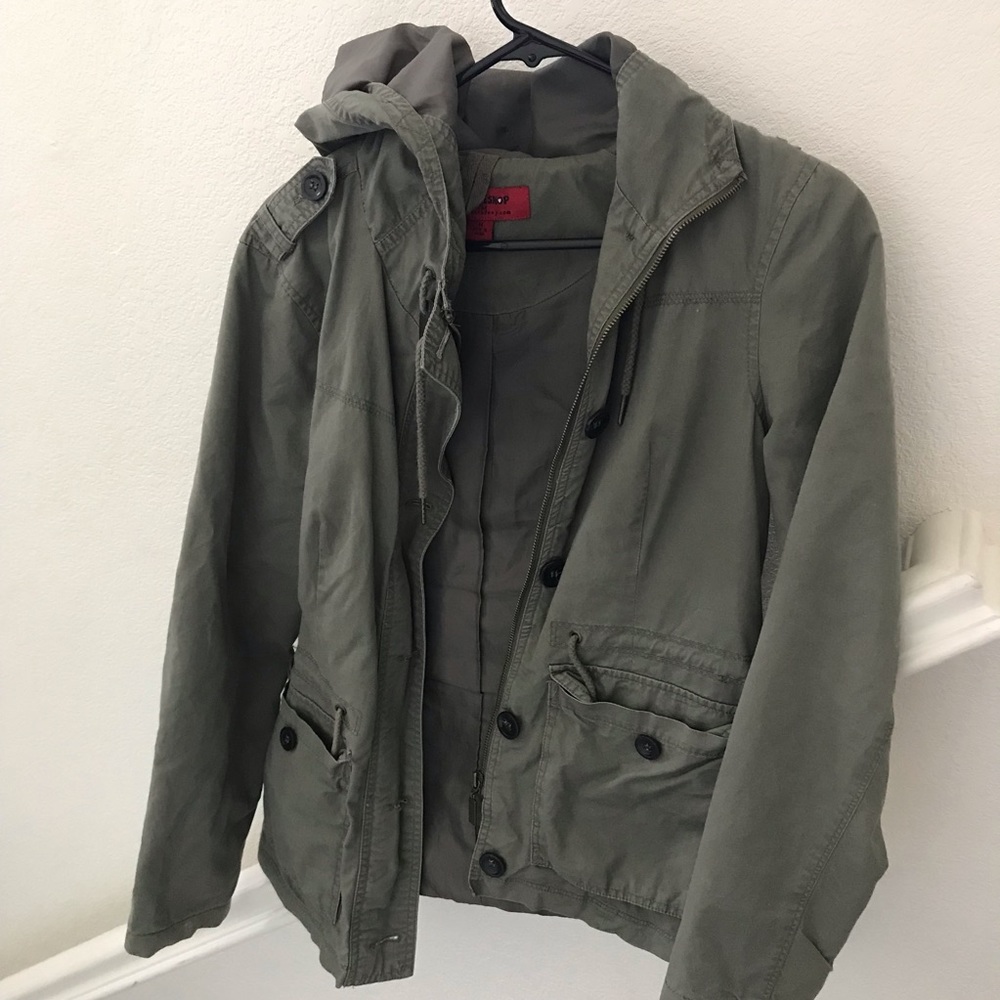 Green utility jacket